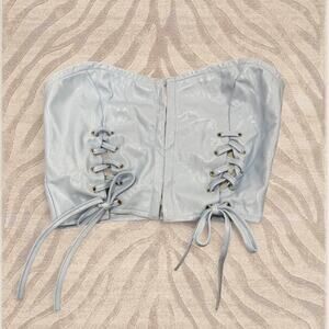 Tic toc light blue corset